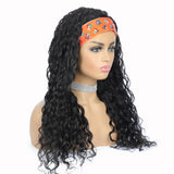 Headband Water Wave Human Hair  Wig