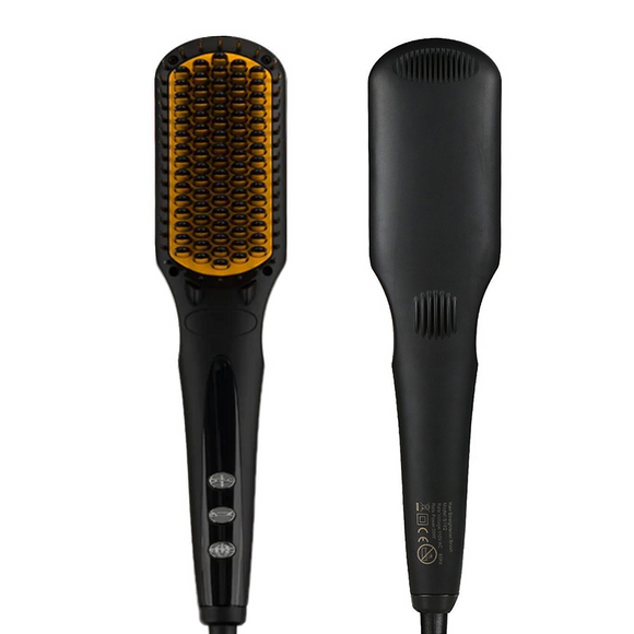 Professional Hair Straightener Brush Electric Hot Comb Negative Ion