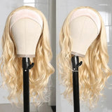 Headband Blonde Body Wave  Human Hair Wig