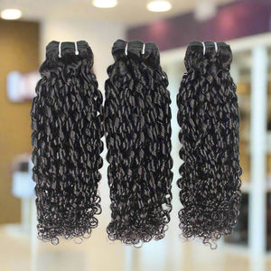 Curly Pixie Coil Bundles with Closure and Frontal